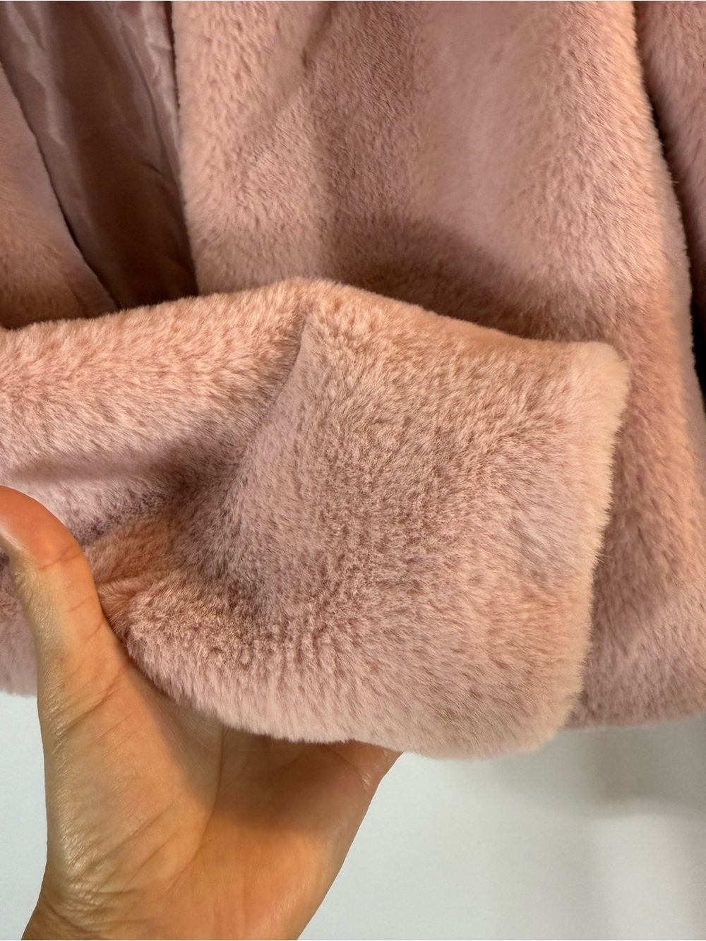 Cotton On Dusty Pink Faux Fur Cropped Teddy Jacket size:4 - Picture 7 of 13
